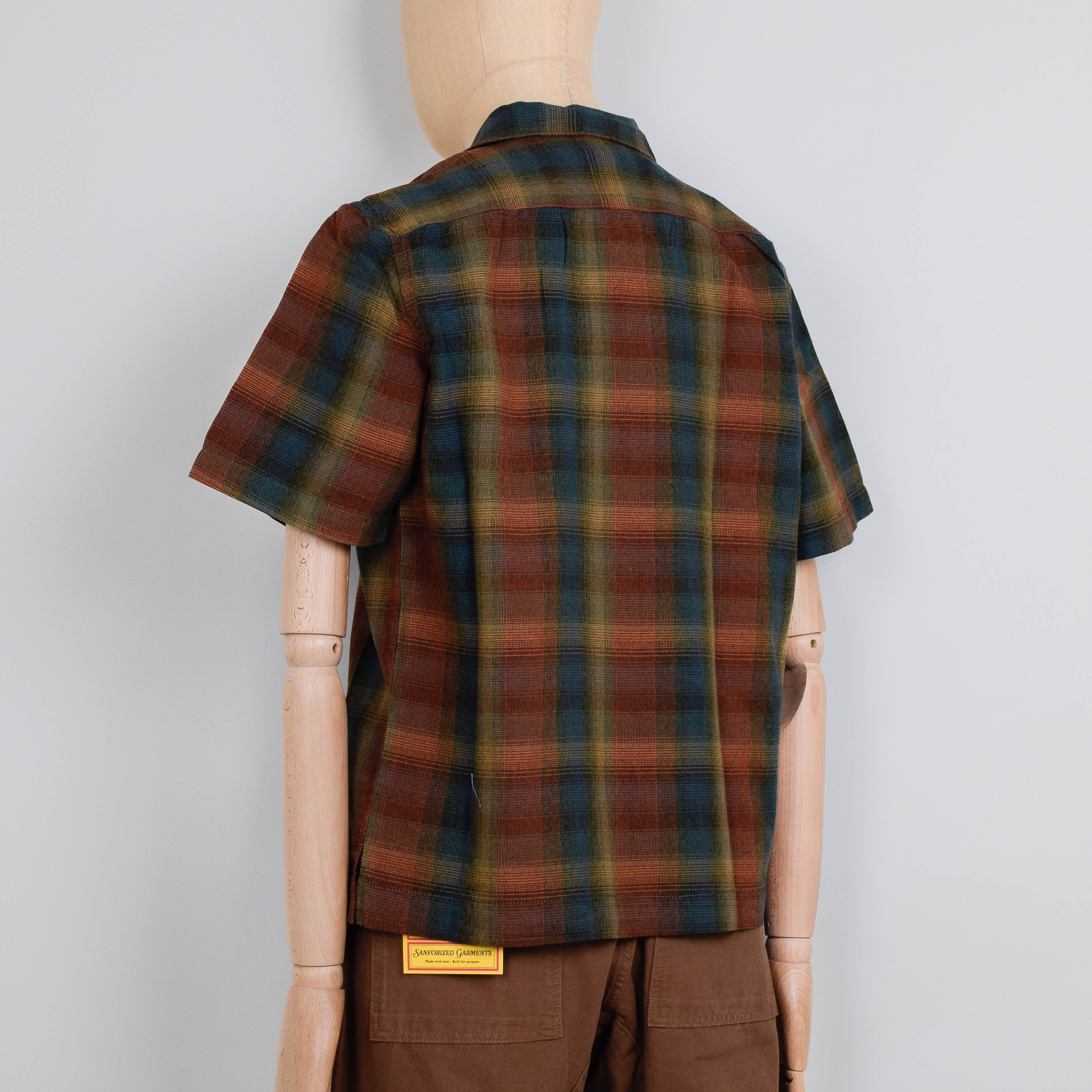 Service Works Plaid Resort Shirt- Brown - Image 3